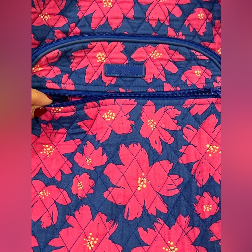 Vera Bradley Women's Signature Cotton Campus Tech Backpack, Art Poppies - Picture 16 of 16